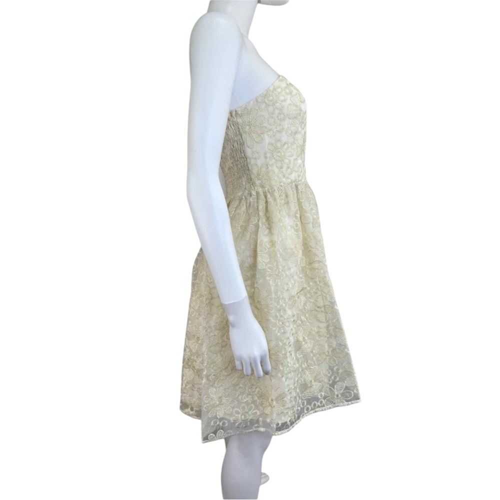 Flora Bea NYC NWT Beige Rosalie Lace Dress Size M C0584 - Picture 4 of 11